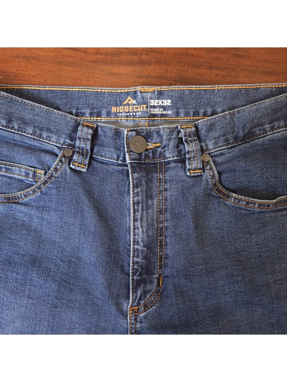 Ridgecut Toughwear Blue Denim With Flex Work Jeans Sz 32x32 Straight Fit